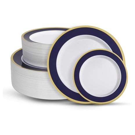 100 Heavy Duty Disposable Dinner & Dessert Plates (9 Colors)