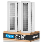 4-Pack Casajoy 2x14 Floor Registers (White)