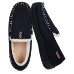 Men’s Memory Foam Plush Moccasin Slippers