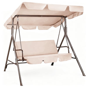 3 Seat Porch Swing With Adjustable Canopy