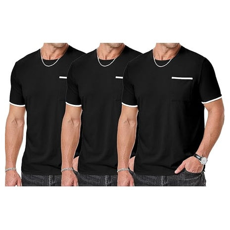 3 Men's Crewneck T-Shirts (7 Variations)