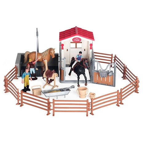 31-Piece Horse Stable Playset