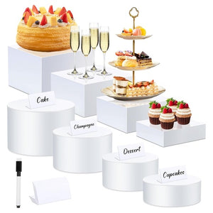 8-Piece Acrylic Buffet Riser Display Set