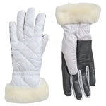UGG Women's All Weather Genuine Shearling Trim Quilted Gloves