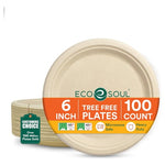 100 Compostable Dessert Paper Plates