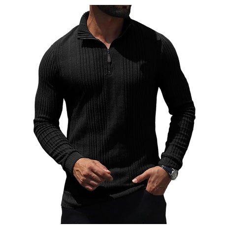 PrinStory Men's Fleece Quarter Zip Long Sleeve Thermal T-Shirt