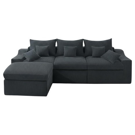 Habutway 104" L-Shaped Cloud Sectional Sofa Couch With Deep Seat