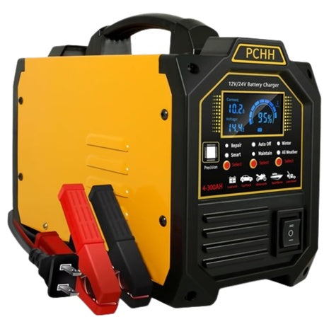 Heavy Duty 12V & 24V LCD Digital Display Car Battery Charger