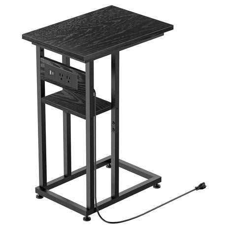 Side Table with Charging Station