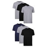 6-Pack Hanes Men's Cotton Moisture Wicking Crew Tee Undershirts