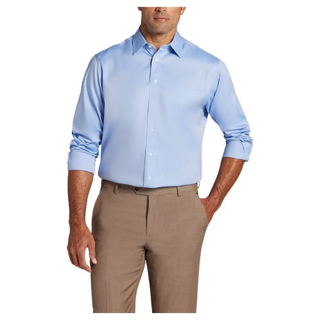 Traveler Collection Tailored Fit Point Collar Dress Shirt