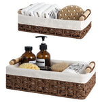 2 Brown Rope Storage Baskets