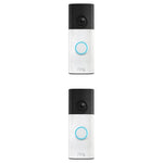 2-Pack Ring Battery Smart Doorbell W/ Retinal 2K & Two-Way Audio (Newest Model)