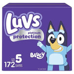 172 Size 5 Luvs Platinum Protection Bluey Diapers