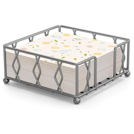 LWSFF Silver Square Metal Napkin Holder