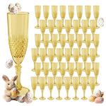 48 Plastic Champagne Flutes Wine Glasses