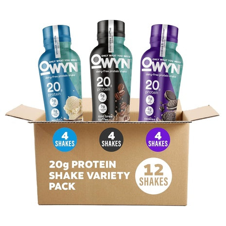12-Pack OWYN 20g Protein Shakes Variety Pack (OU-DE)