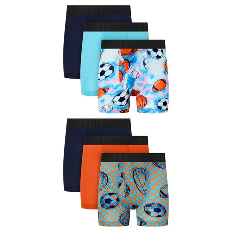 6-Pack Hanes Boys’ Superstretch Boxer Briefs