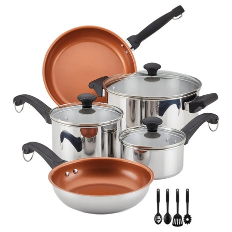 Farberware 12-Piece Stainless Steel Cookware Set