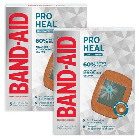 2-Pack Band-Aid Pro Heal XL Waterproof Bandages With Hydrocolloid Gel