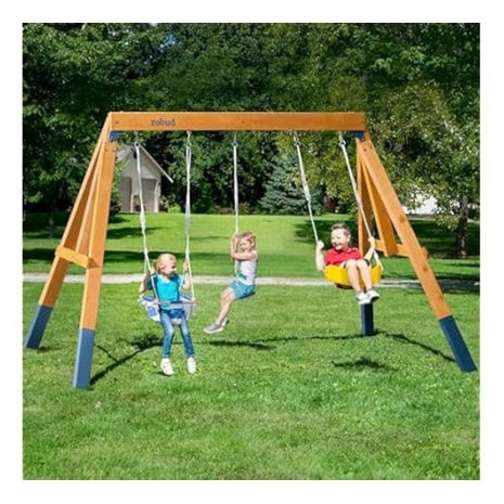 Kids 3-in-1 Playground Wooden Swing Sets