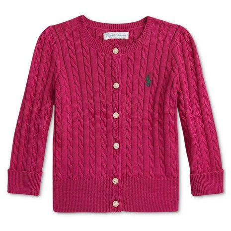 Polo Ralph Lauren Baby Girls Cable Knit Cotton Cardigan