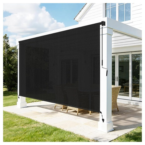 8' W X 8' H Cordless Outdoor Roller Shades (2 Colors)