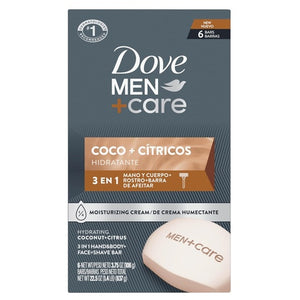6 Dove Men Care 3-in-1 Coco + Cítricos Bars