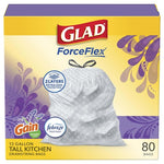 80 Glad ForceFlex Tall Kitchen 13 Gallon Trash Bags