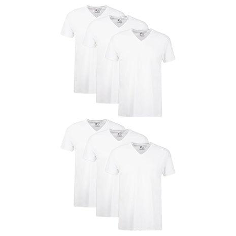 6 Hanes Men’s V-Neck Cotton Undershirts