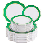 100-Piece WDF Heavy Duty Disposable Green Plates