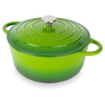 6.4 Qt Cast Iron Dutch Oven with Lid (5 Colors)