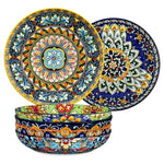 Set Of 6 Malacasa 42 oz Ceramic Large Corlorful Serving Bowls