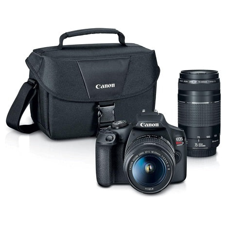 Canon EOS Rebel T7 DSLR Camera with 18-55mm & 75-300mm Lenses