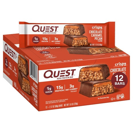 24 Quest Crispy Chocolate Caramel Pecan Hero Bars (OU-D)