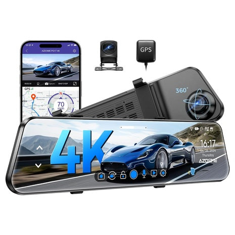 4K Mirror Front & Rear Dash Cam
