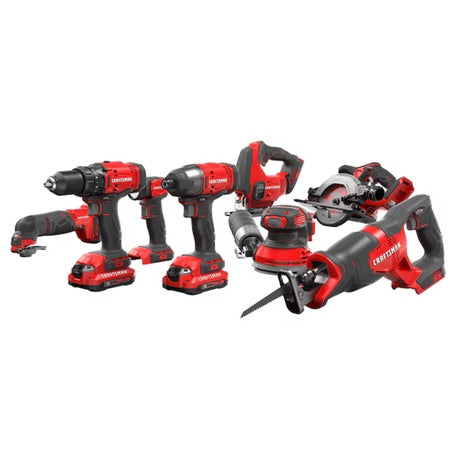 Craftsman V20 20V Max 8-Tool Power Tool Combo Kit With Soft Case