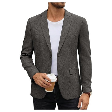Men's Lightweight Unlined Regular Fit 2 Button Suit Jacket