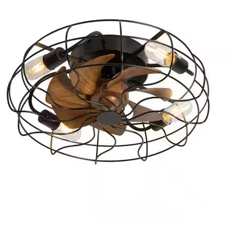 Breezary 19" Indoor Ceiling Fan With Metal Light Kit & Remote Control