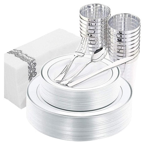 175 Piece Disposable Dinnerware Set