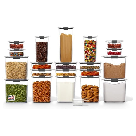 20-Piece Rubbermaid Brilliance Food Storage Containers Set with Scoops