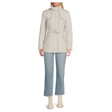 Cole Haan Women'scQuilted Tie-Waist Coat