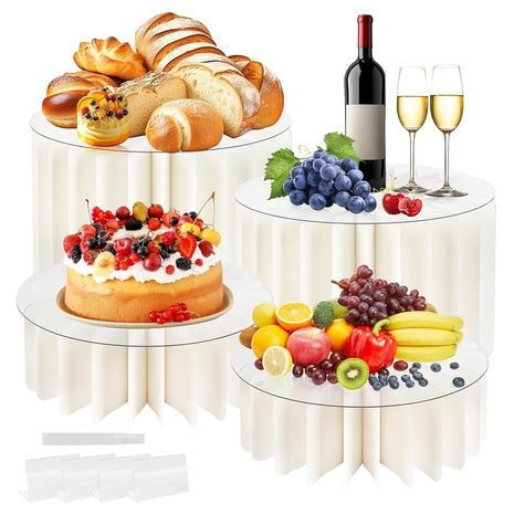 4 Foldable Buffet Riser Display Stands
