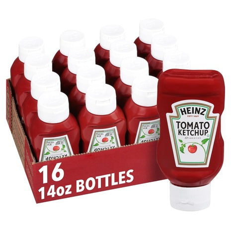 16 Heinz Tomato Ketchup Squeeze Bottles