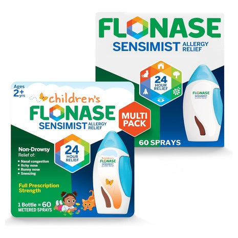 2-Pack Flonase Sensimist Nasal Spray for Adults & Kids (120 Sprays)
