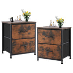 2 Nightstands with Storage Drawers