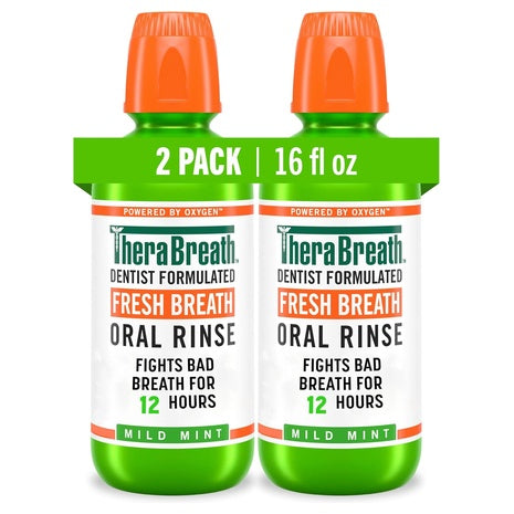 2 BottlesTheraBreath Fresh Breath Mouthwash