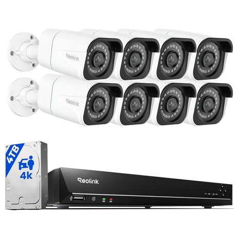 Reolink 4K PoE Wired Security  8-Camera System w/ 4TB HDD