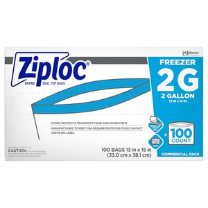 100 Ziploc 2-Gallon Freezer Bags
