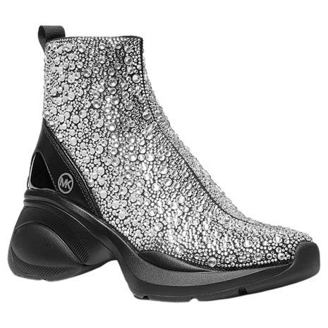 Michael Kors Zuma Embellished Stretch Knit Sock Sneaker